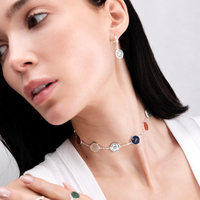 Sumerian White Pearl Love Earrings
