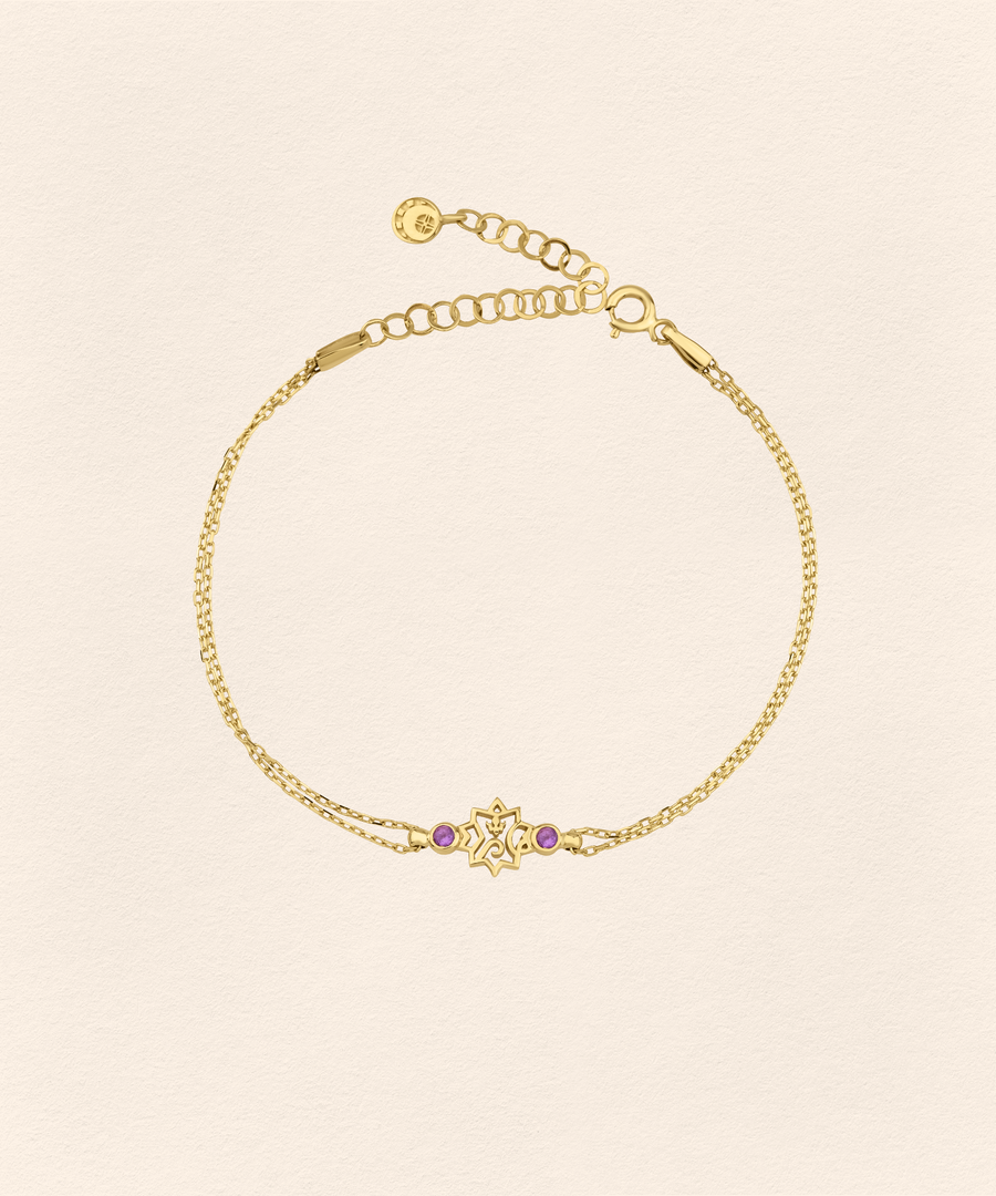 Adel Amethyst Gold Bracelet
