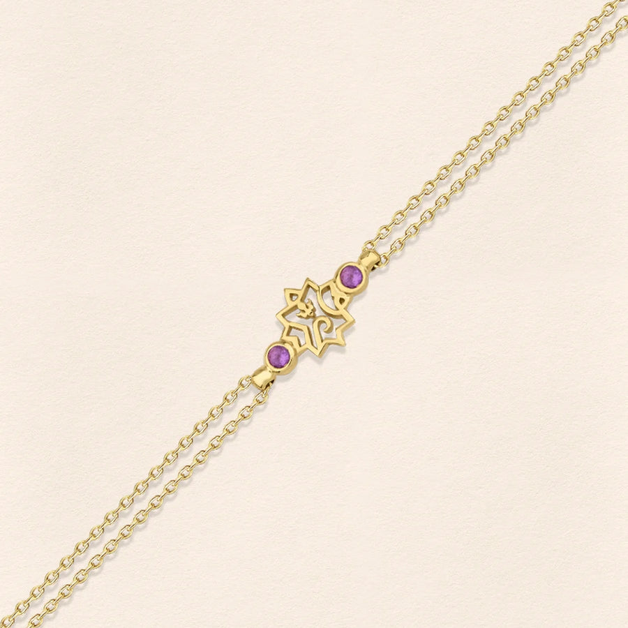 Adel Amethyst Gold Bracelet