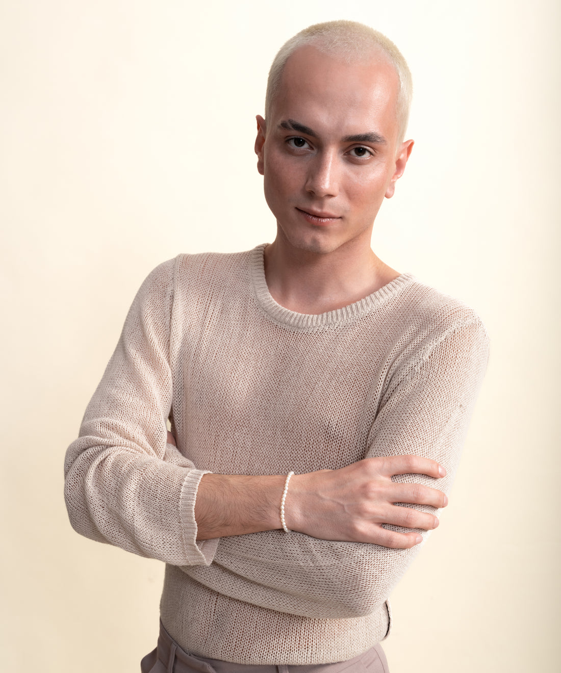 [MEN] Sumerian White Pearl Unisex Bracelet product detail