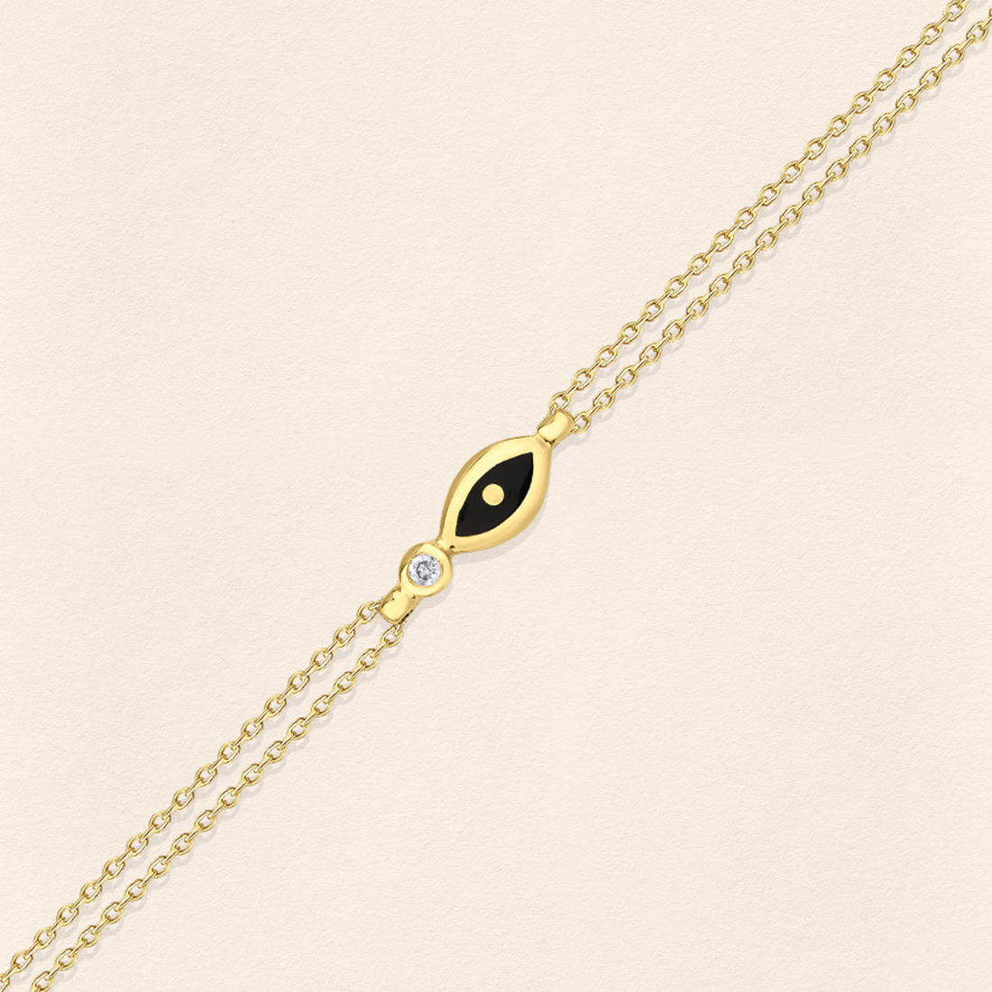 Eye Diamond Gold Bracelet