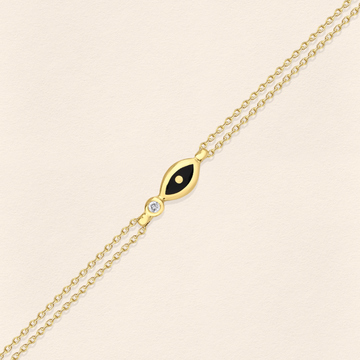 Eye Diamond Gold Bracelet