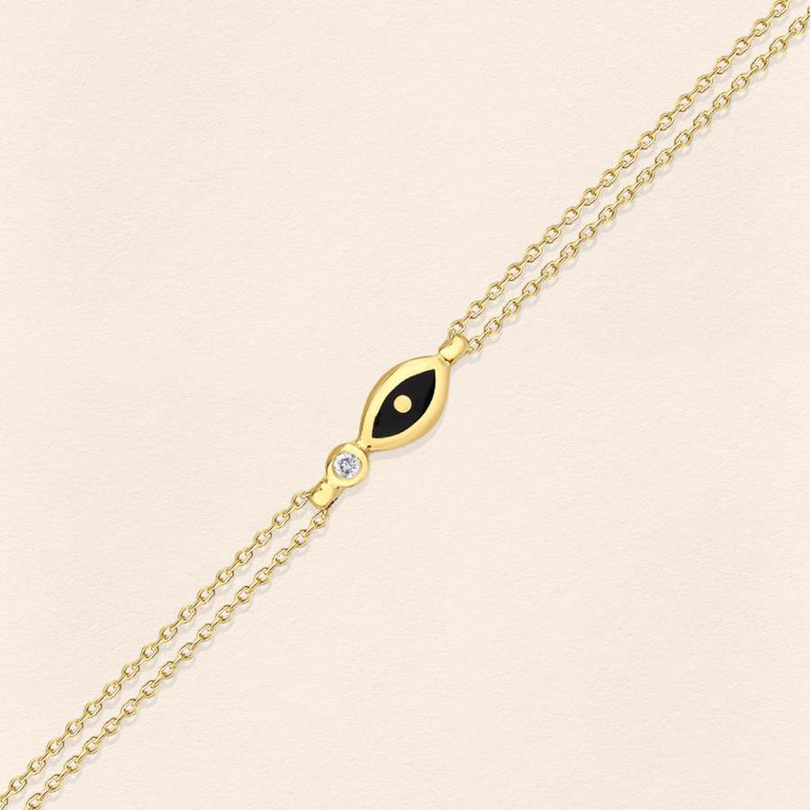 Eye Diamond Gold Bracelet