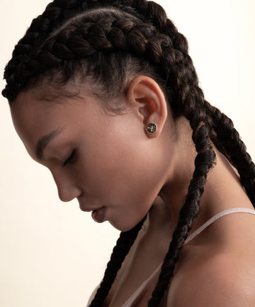 Sumerian Mosaic Pearl Abundance Earring