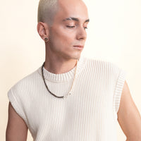 [MEN] Sumerian Mosaic Pearl Abundance Unisex Earring product detail