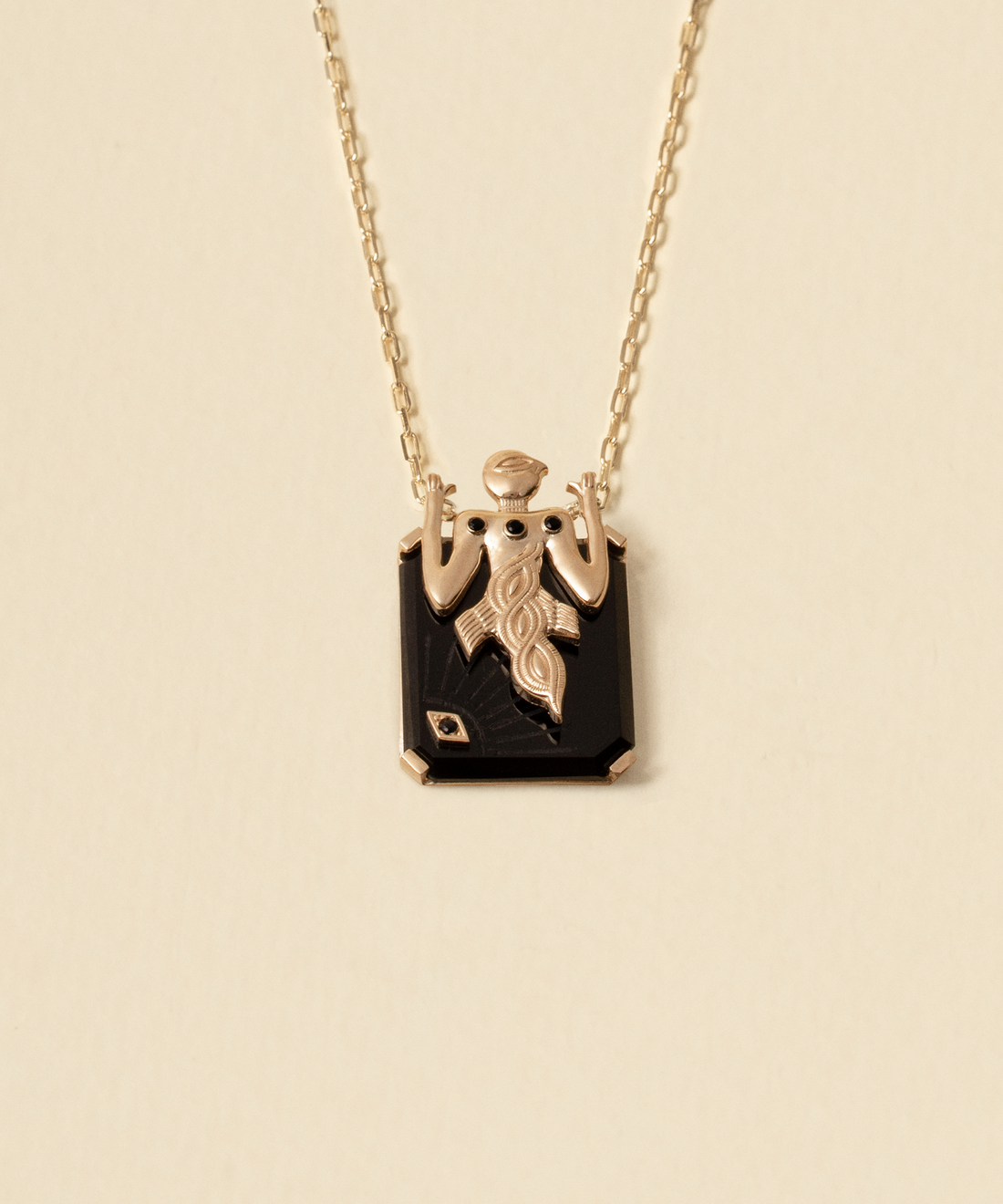 Mickael Carpin - Birdman Onyx Gold Necklace