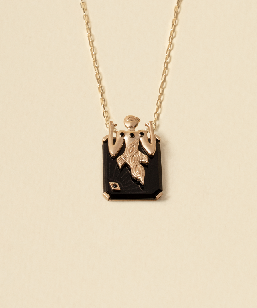 Basak Dizer Tatlitug - Birdman Onyx Gold Necklace