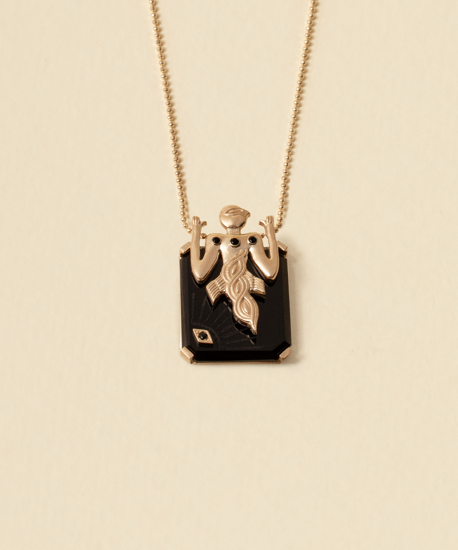 Mickael Carpin - Birdman Onyx Gold Necklace