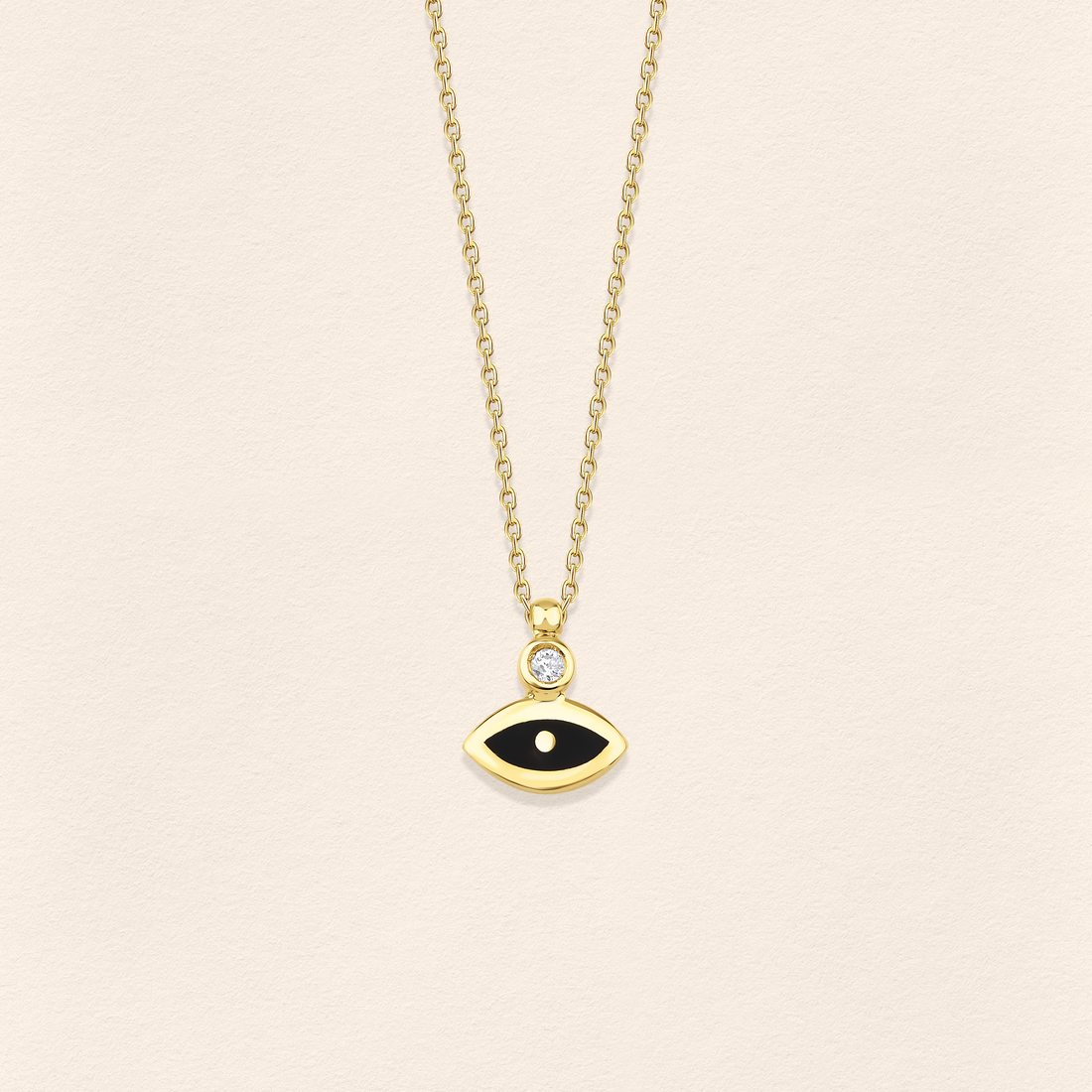 Eye Diamond Gold Necklace