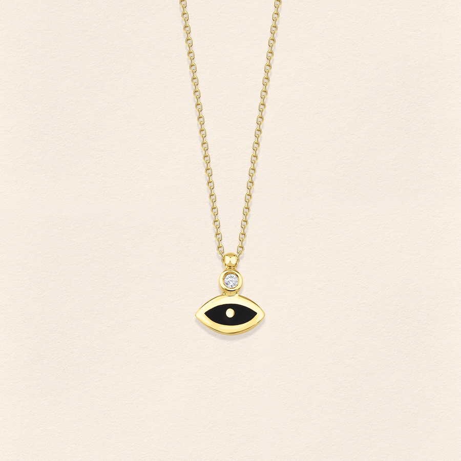Eye Diamond Gold Necklace