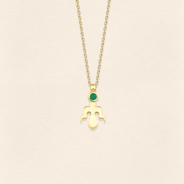 Alka Emerald Gold Necklace