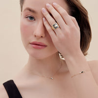 Black Pearl Lion Filigree Ring Couple Set