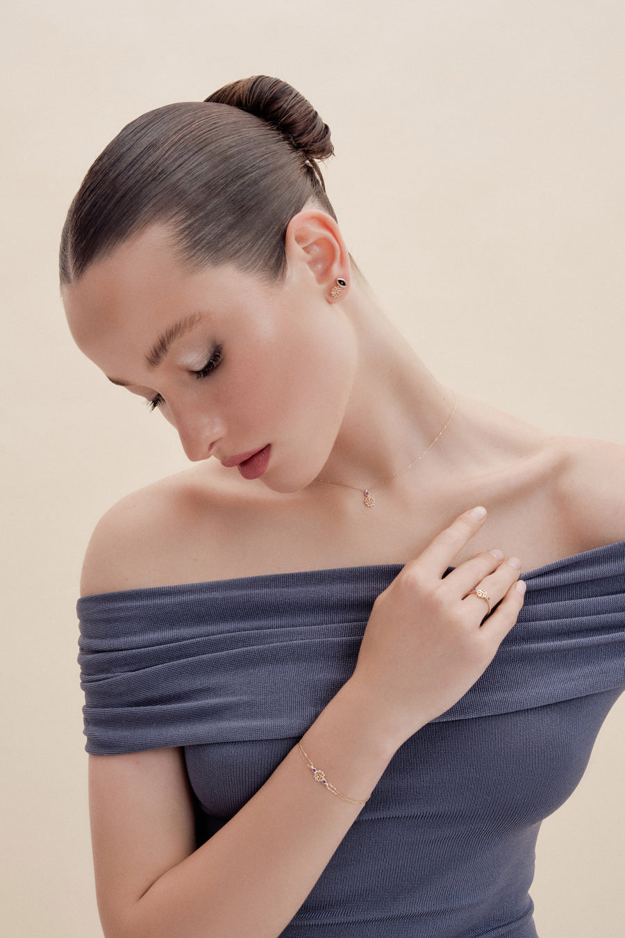 Adel Amethyst Gold Necklace