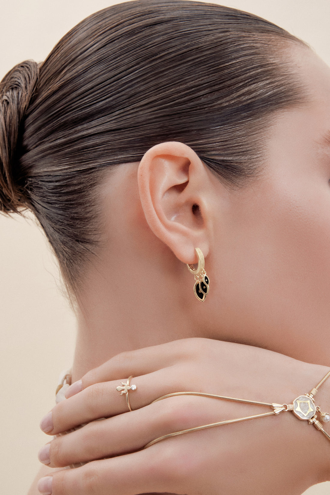 Triple Eye Earrings