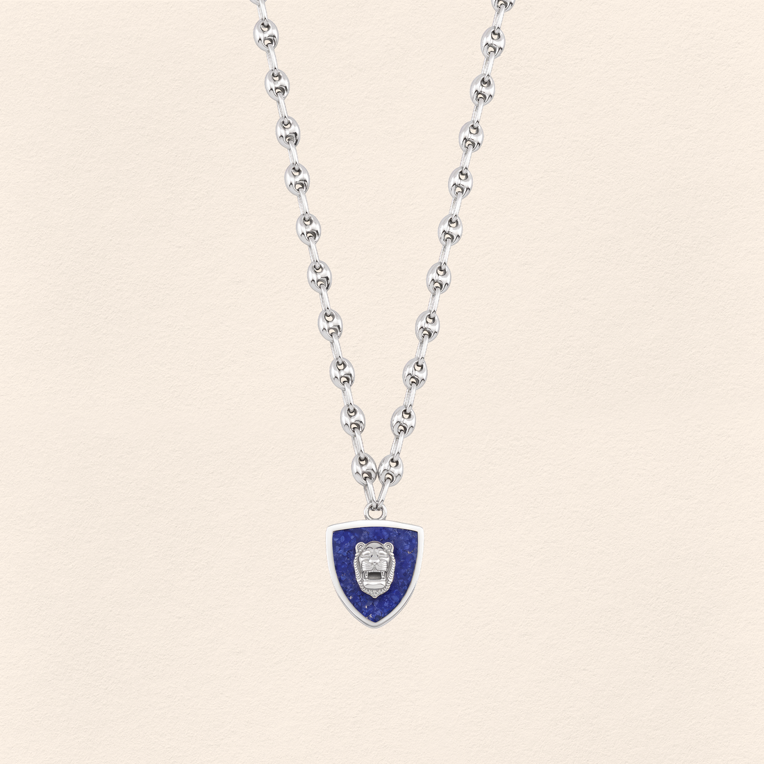 Assyrian Lion Lapis Necklace