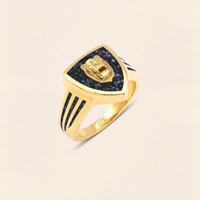 Assyrian Lion Black Pearl Ring