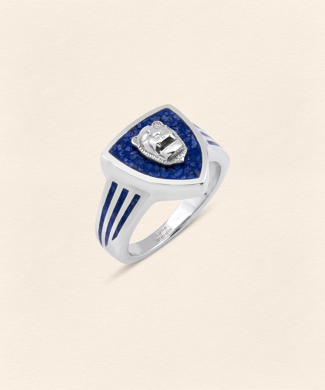Assyrian Lion Lapis Ring