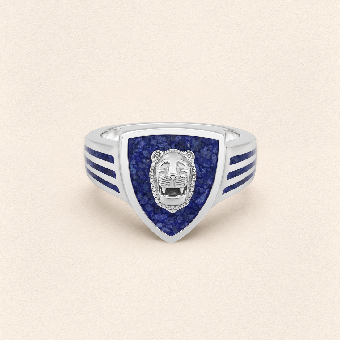 Assyrian Lion Lapis Ring