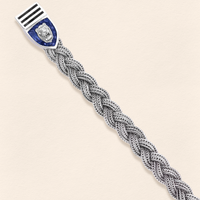 Assyrian Lion Lapis&Azurite Braided Bracelet