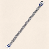 Assyrian Lion Lapis&Azurite Braided Bracelet