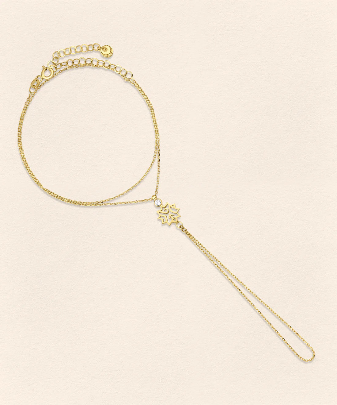 Adel Diamond Gold Finger Bracelet