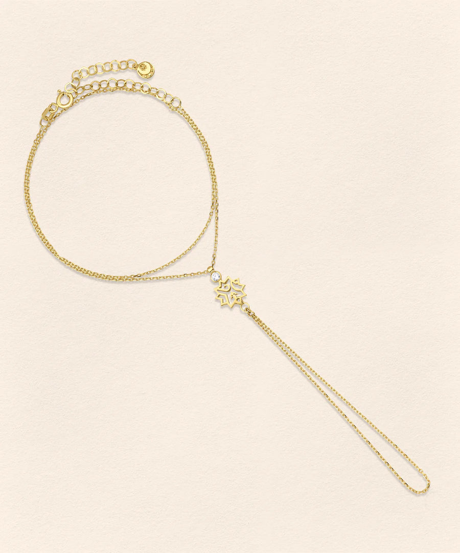 Adel Diamond Gold Finger Bracelet
