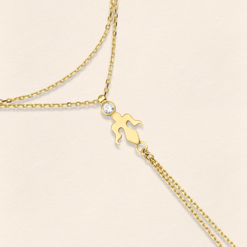 Alka Diamond Gold Finger Bracelet