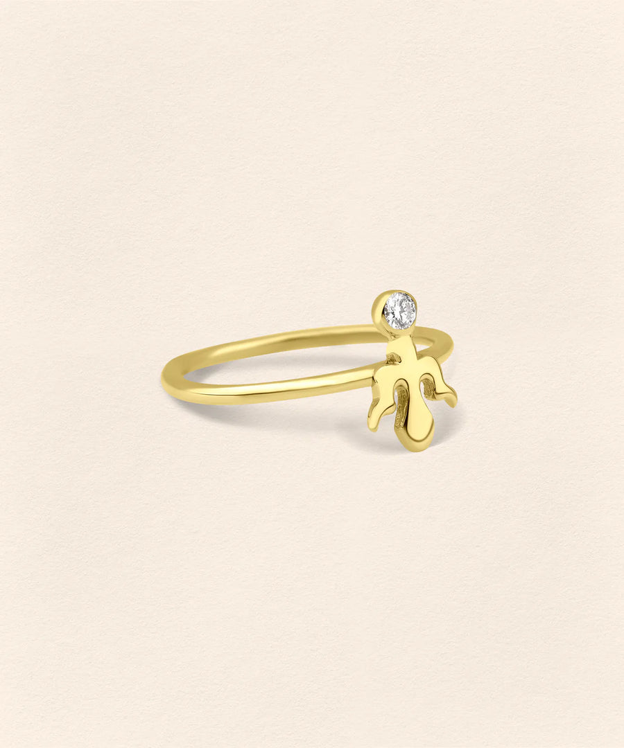 Alka Diamond Gold Ring