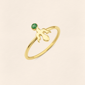 Alka Emerald Gold Ring