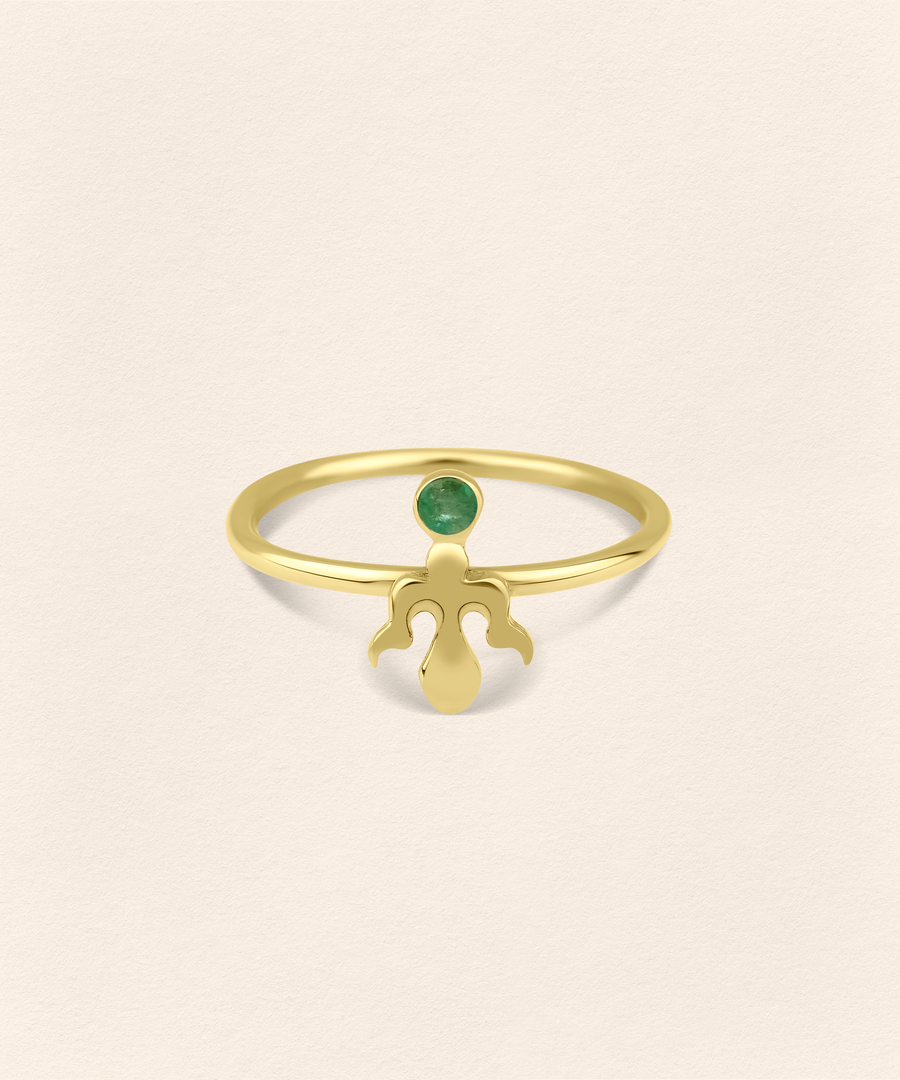 Alka Emerald Gold Ring