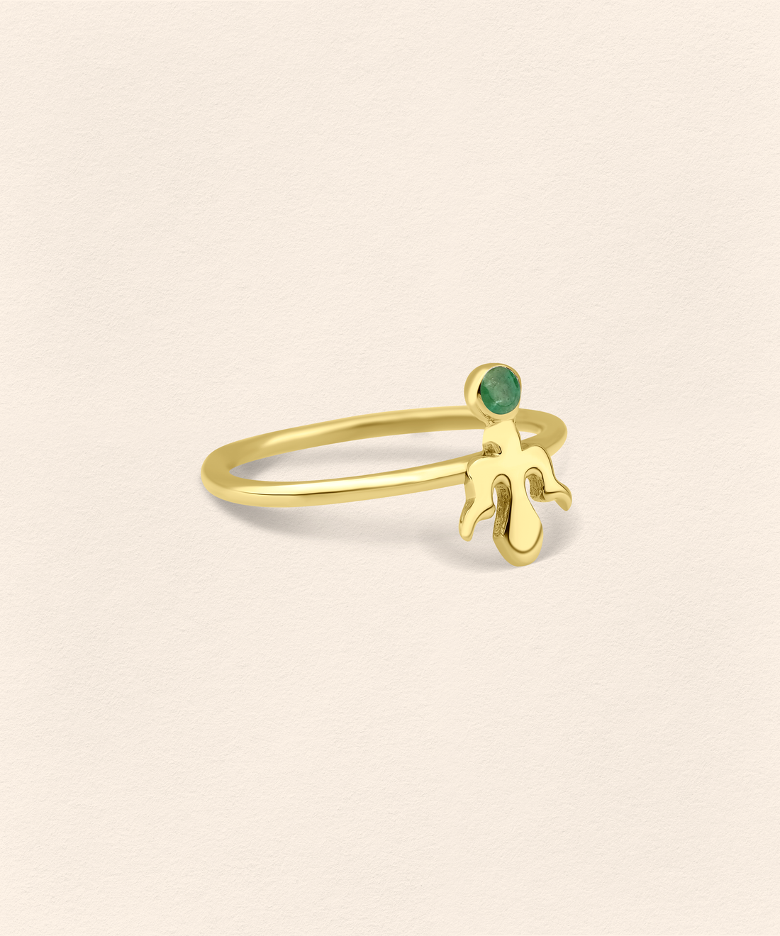 Alka Emerald Gold Ring