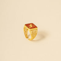 Demet Evgar - Coral Crane Filigree Ring