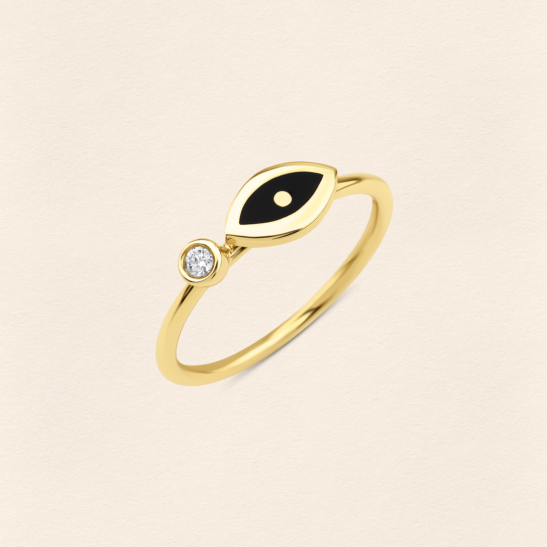 Eye Diamond Gold Ring