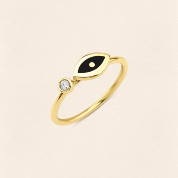 Eye Diamond Gold Ring