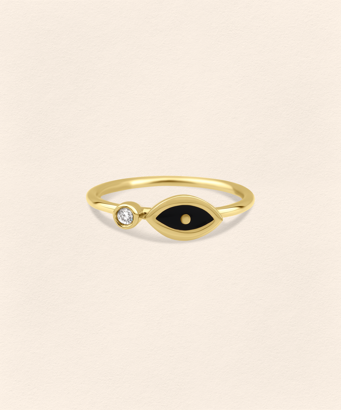 Eye Diamond Gold Ring