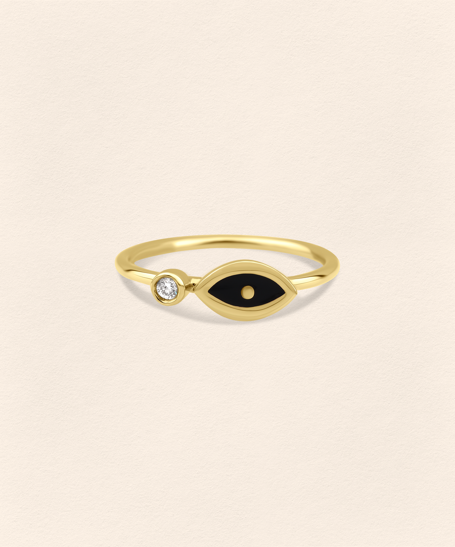 Eye Diamond Gold Ring