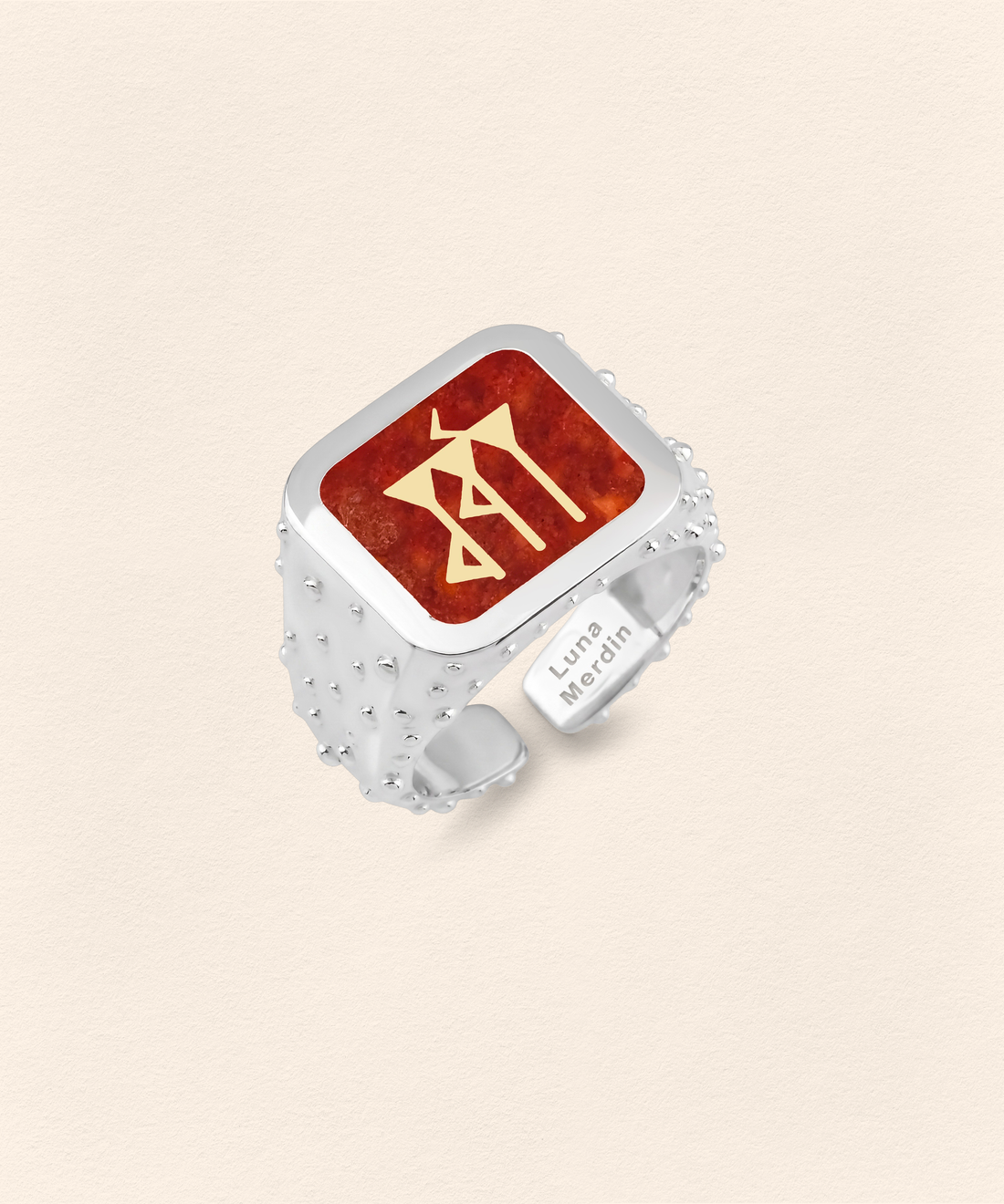 Sumerian Coral Love Ring
