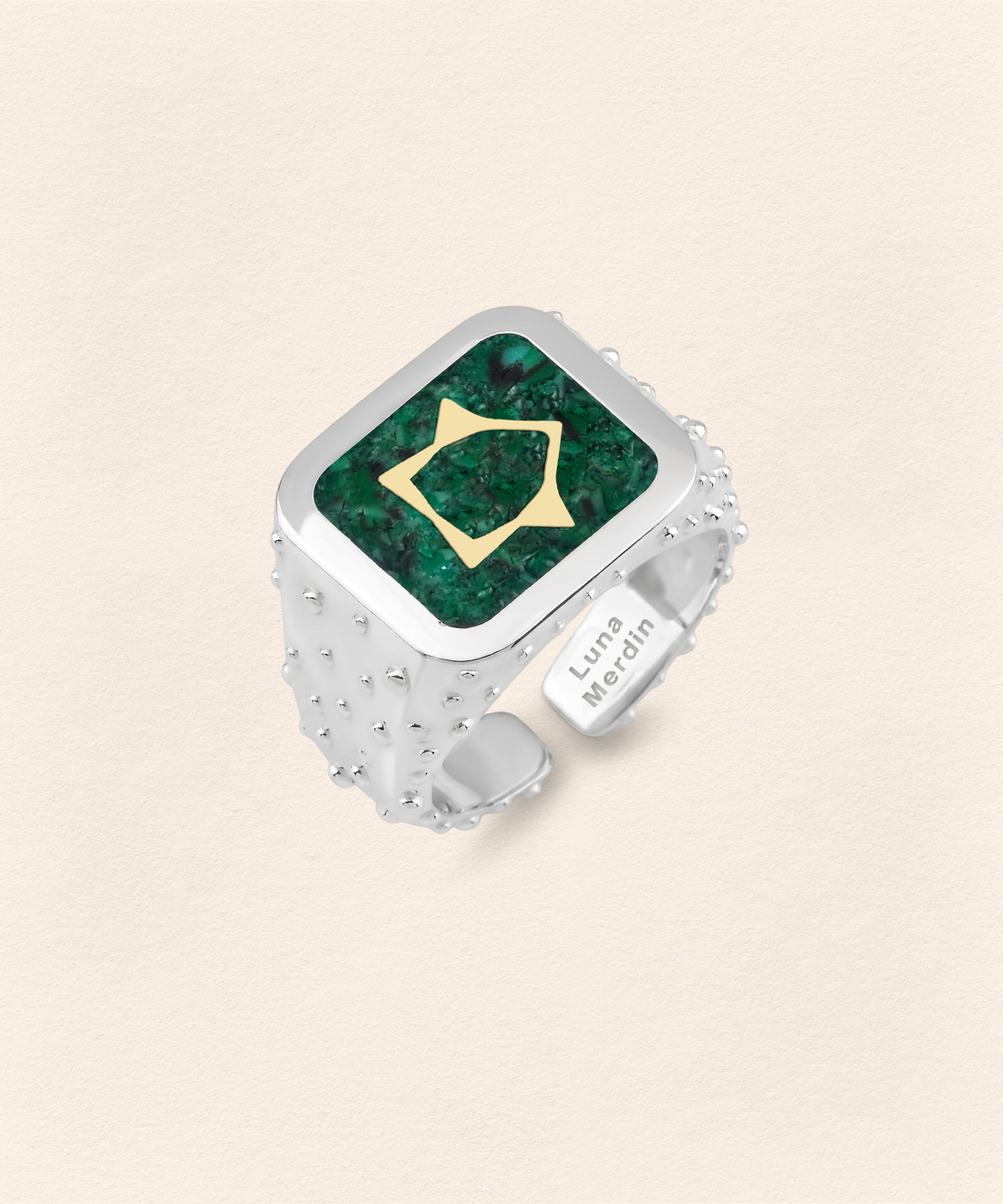 Sumerian Malachite Life Energy Ring