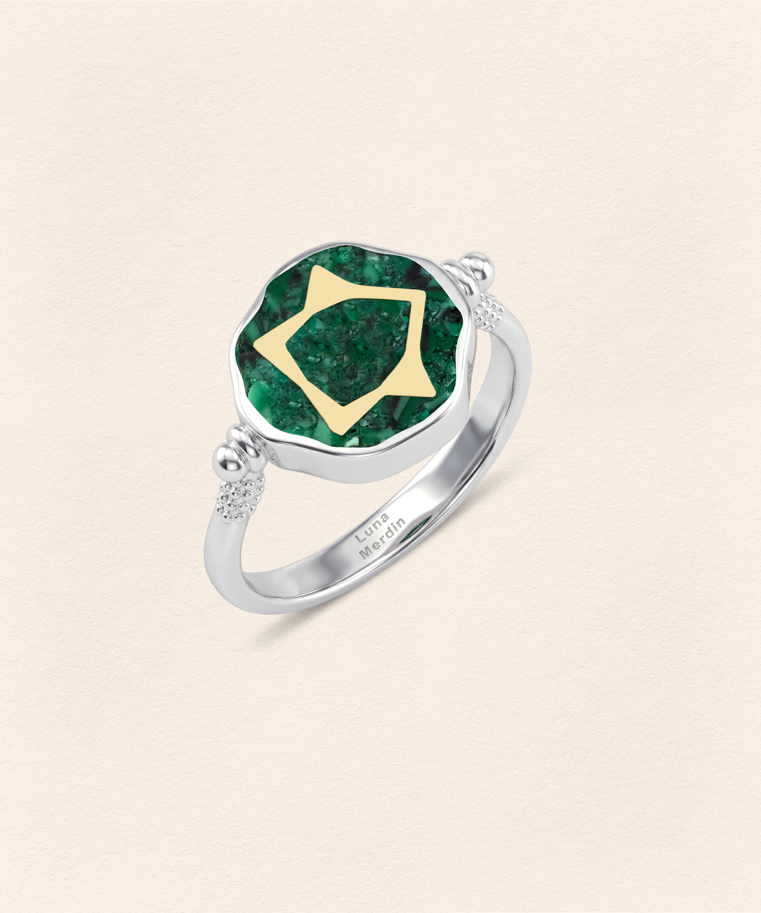 Sumerian Malachite Life Energy Small Ring