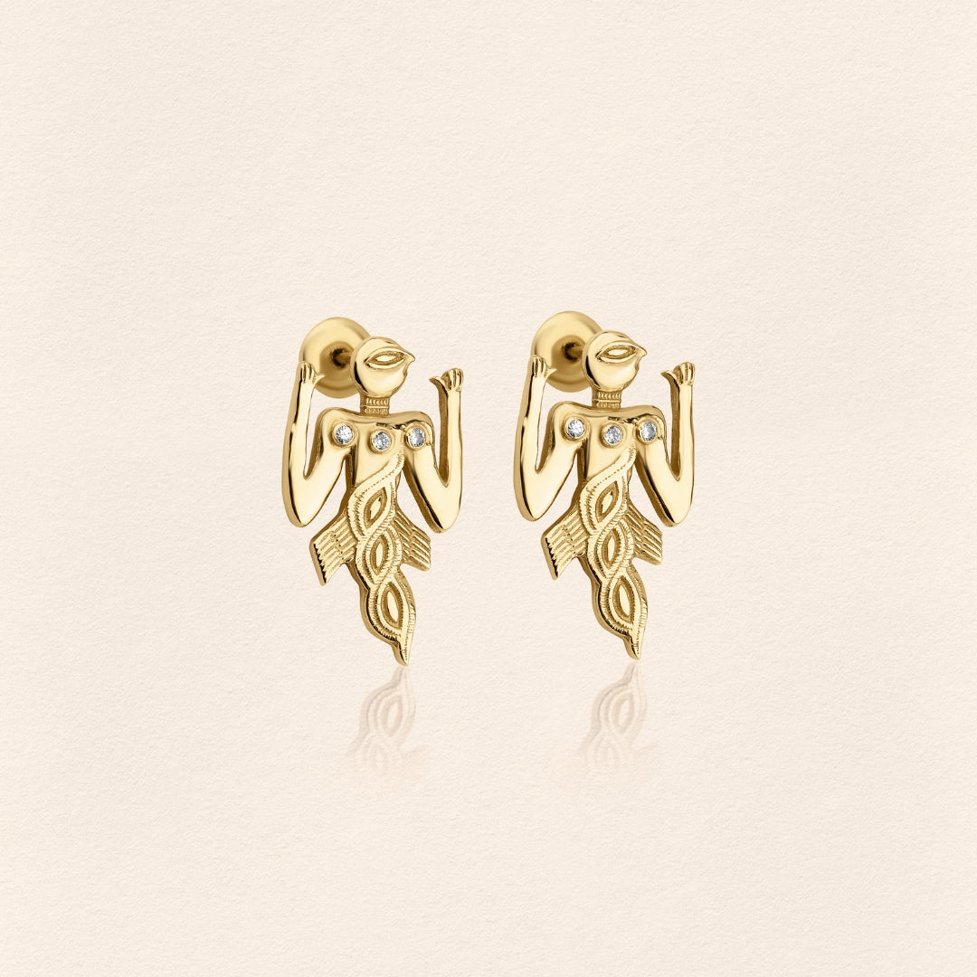 Birdman Gold Earrings