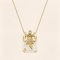 [COMMON] Birdman Crystal Gold Unisex Necklace product detail