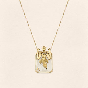 Birdman Crystal Gold Small Necklace