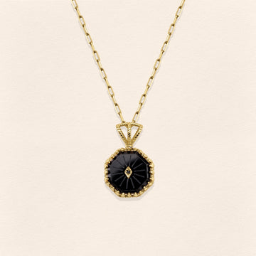 Serpent Onyx Gold Necklace