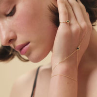 Eye Gold Finger Bracelet