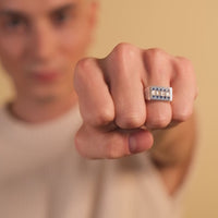 [MEN] Sumerian Filigree Unisex Ring Blue product detail