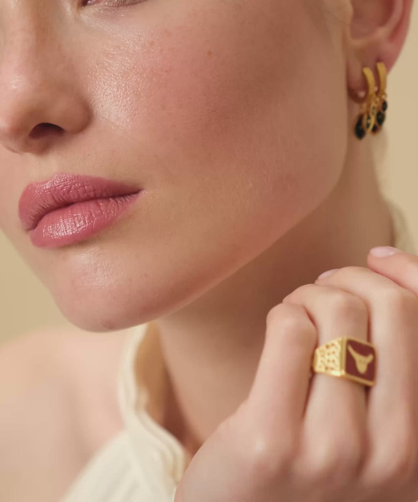[WOMEN] Coral Bull Filigree Unisex Ring product detail