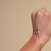 Sumerian Black Pearl Finger Bracelet