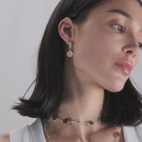 Sumerian White Pearl Love Earrings