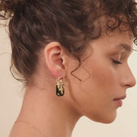 Birdman Onyx Gold Earrings