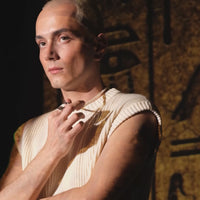 Sumerian Black & White Pearl Necklace - Men